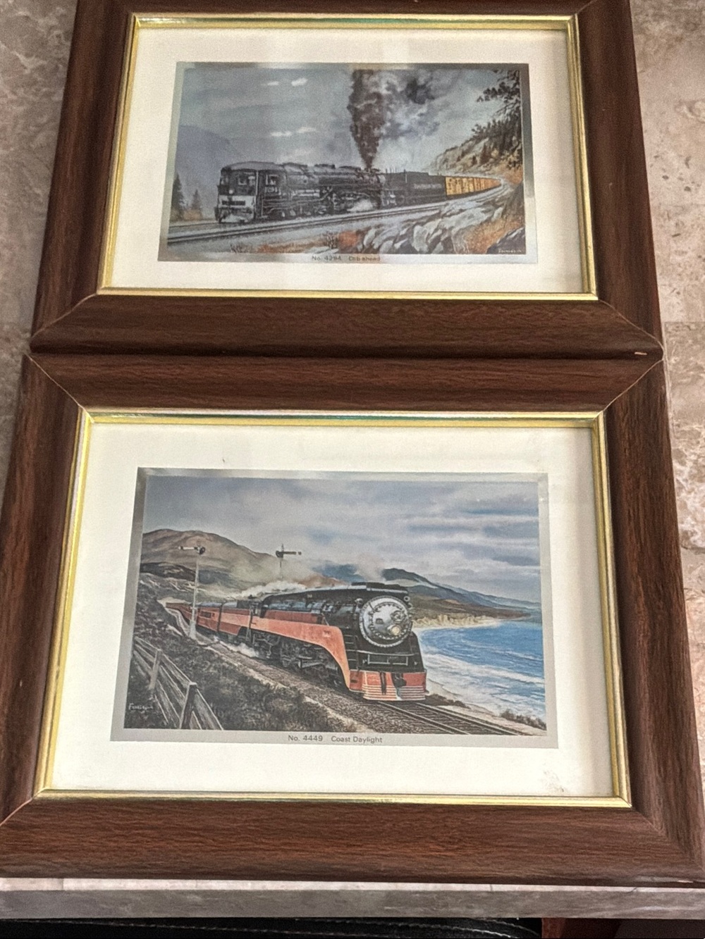 Vintage Classic Wood-Frame Train  Prints National Railroad Museum